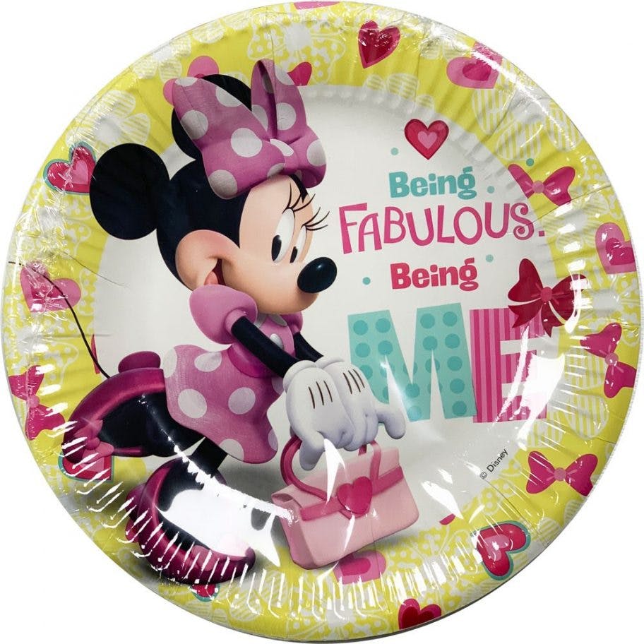 Disney Minnie Komplett Kalaspaket 59 st Ljusrosa med ballonger, Folieballong och engångsartiklar