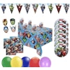 Marvel Avengers, Komplett Kalaspaket 64 st Flerfärgad med ballonger Folieballong och engångsartiklar