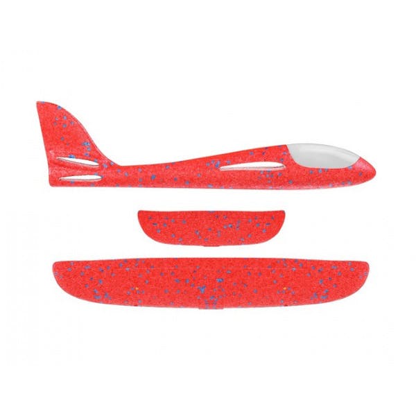 Röd Segelflygplan i skum med LED-belysning