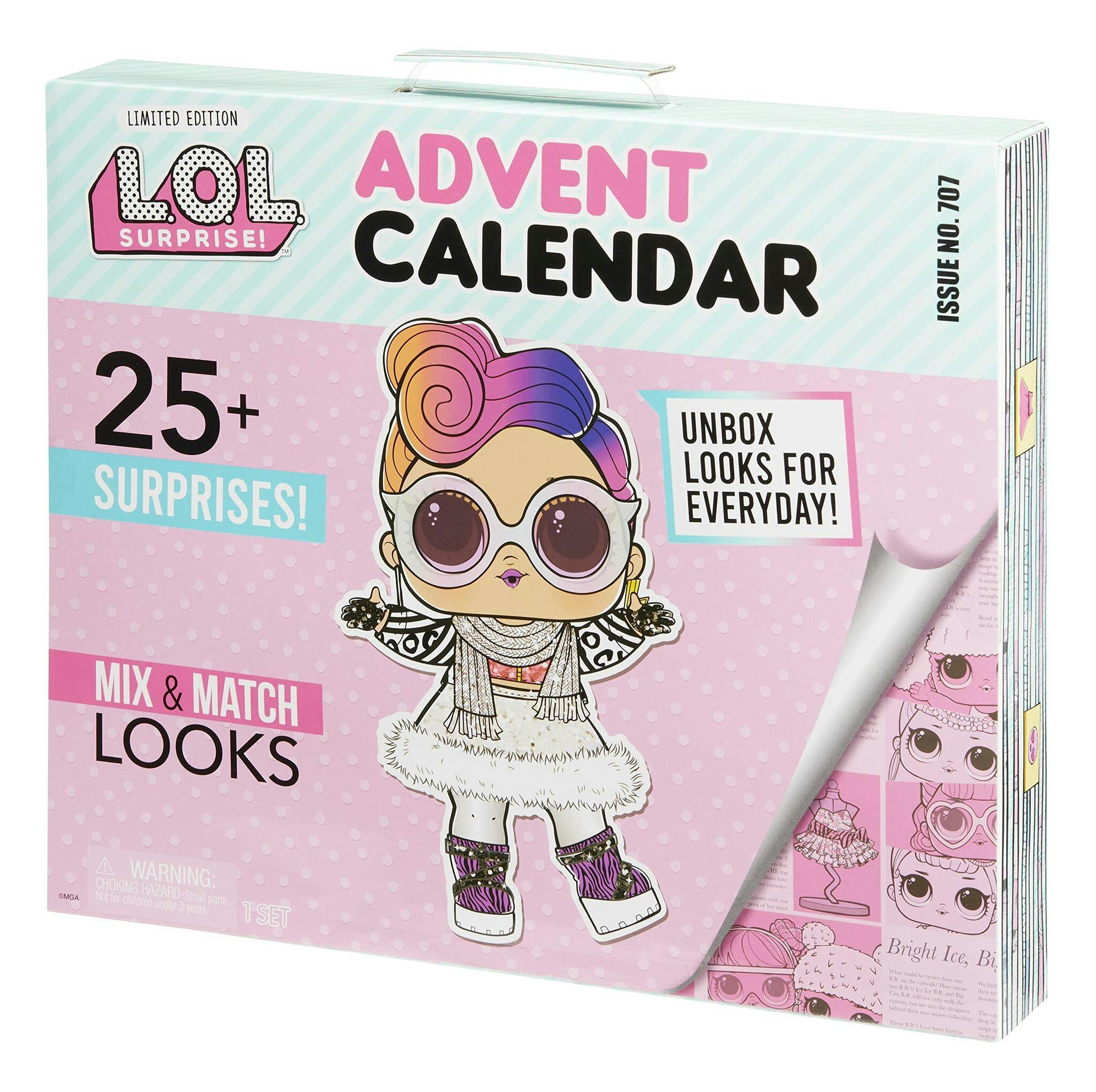 Flerfärgad LOL Surprise Adventskalender 2022 julkalender