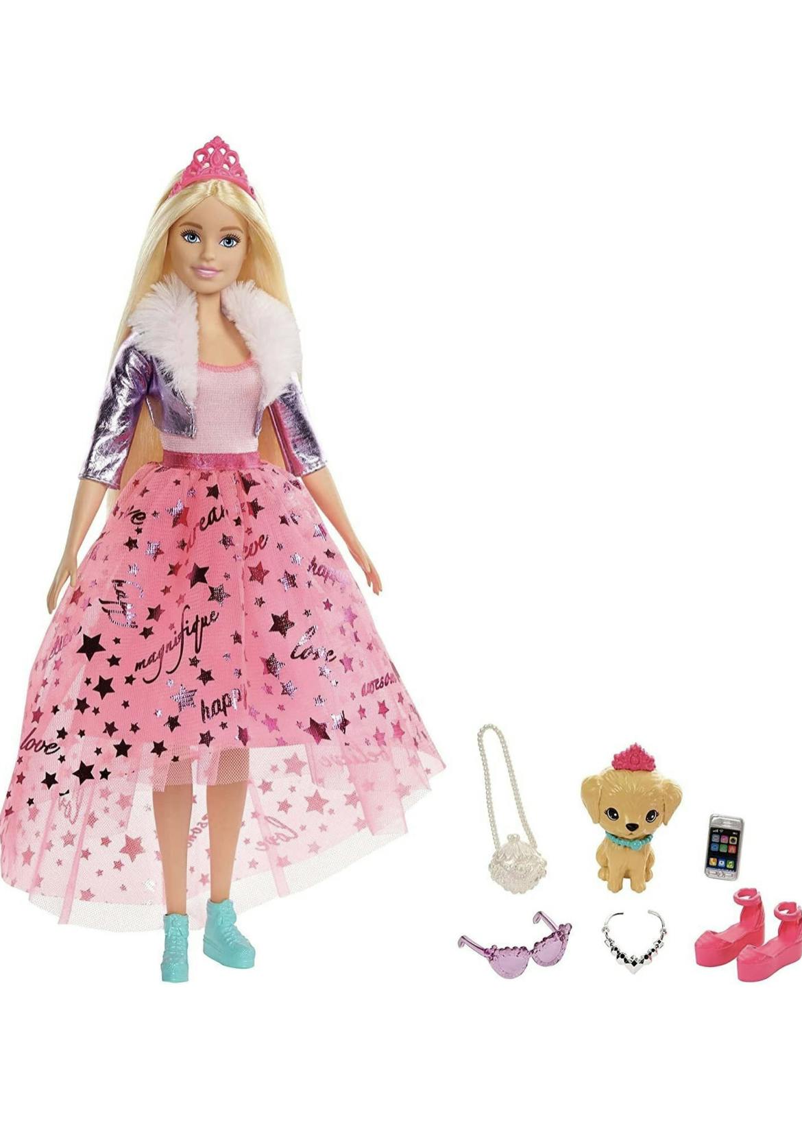 Barbie Docka med Prinsesskläder och Hundvalp