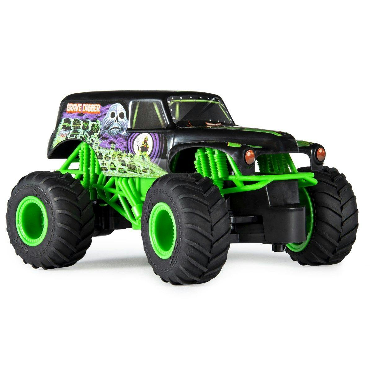 Grön och svart Radiostyrd Bil Monster Jam Grave Digger