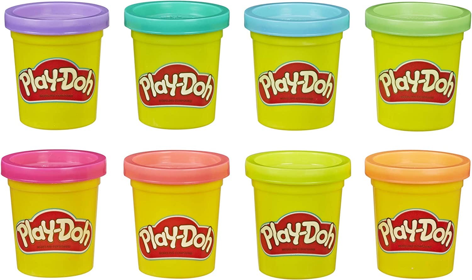 Play-Doh 8-Pack Neon, giftfri modellera med 8 färger  Rekommenderad ålder: +2 år
