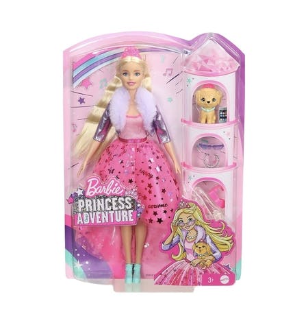 Barbie Docka med Prinsesskläder och Hundvalp