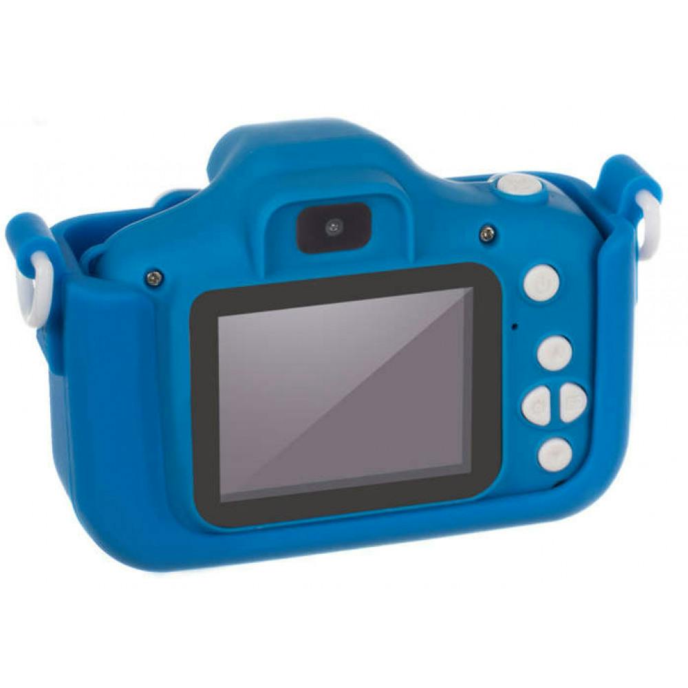 Blå Full-HD Digitalkamera med Spel