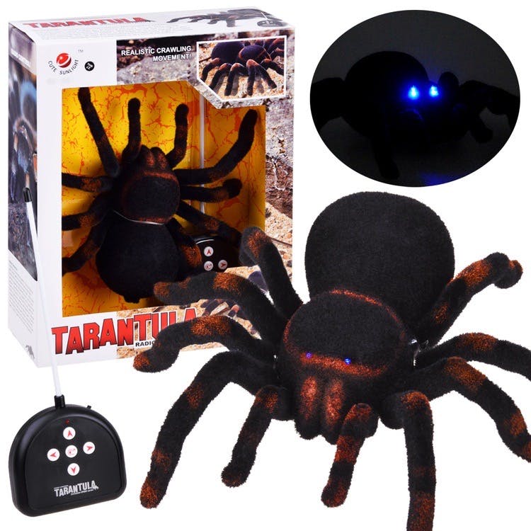 XL Radiostyrd Spindel i svart och brun med ljus rc spider