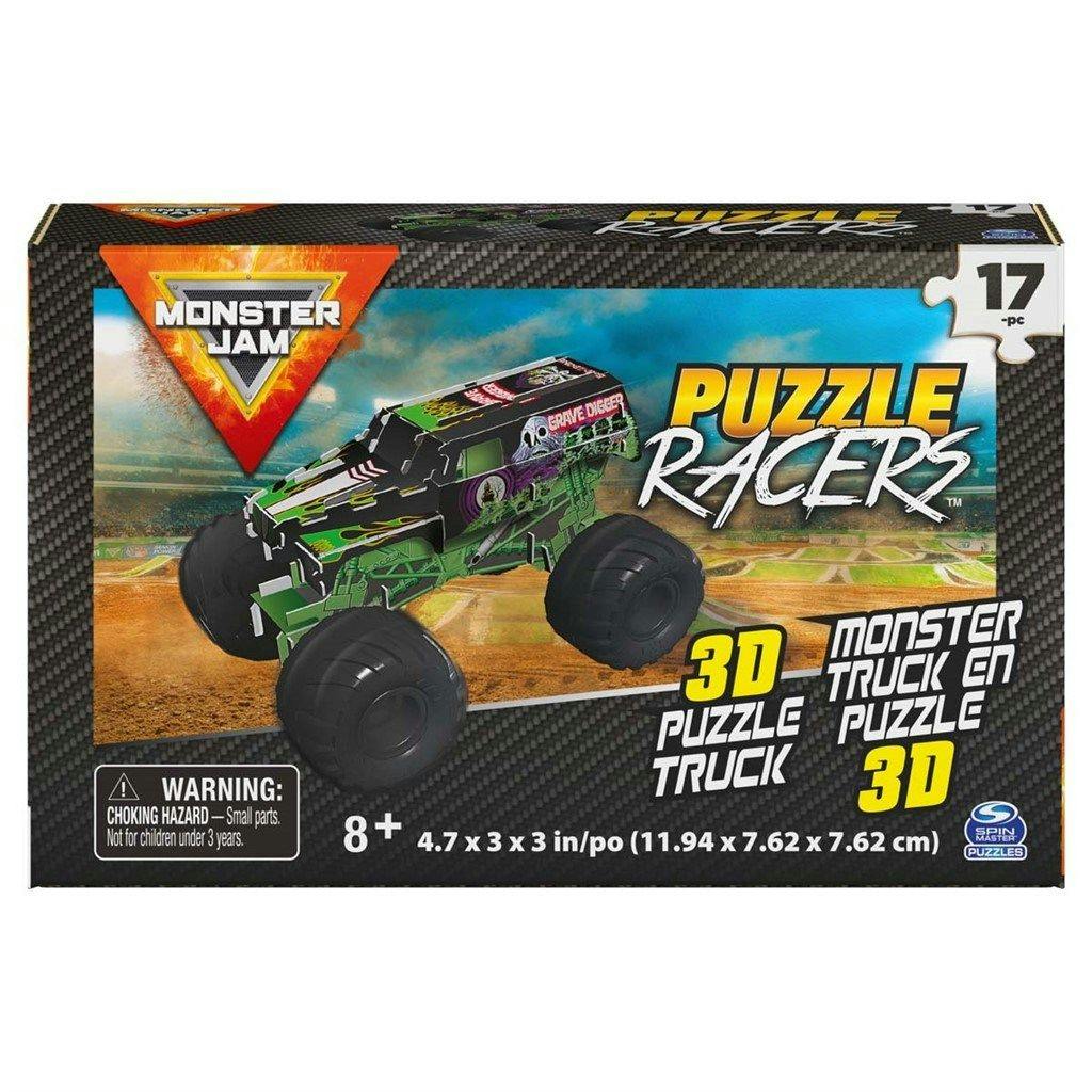 Monster Jam 3D Puzzle Racers Grave Digger