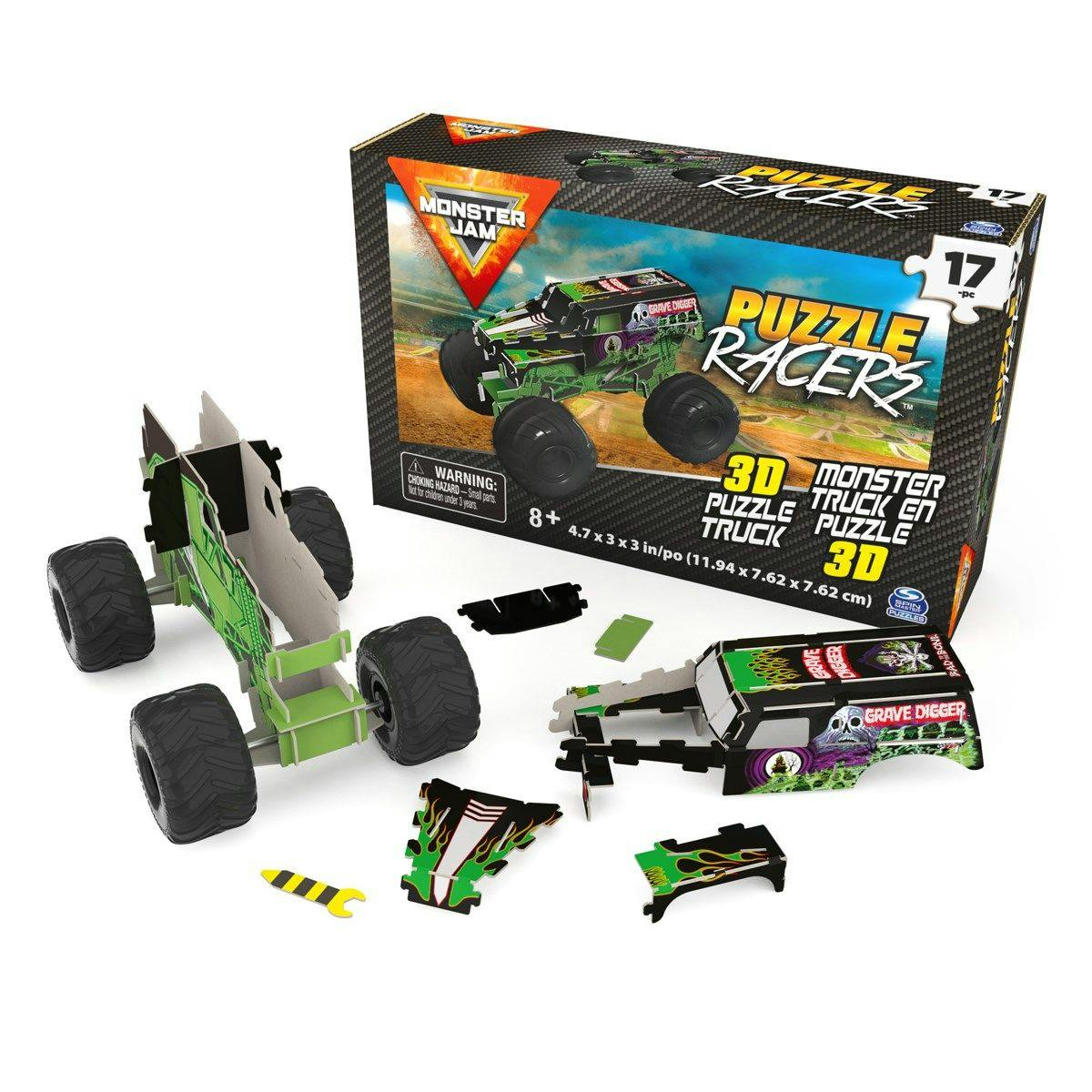 Monster Jam 3D Puzzle Racers Grave Digger