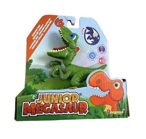 Mighty Megasaur Junior Chomping Dinosaurie Grön (Raptor)
