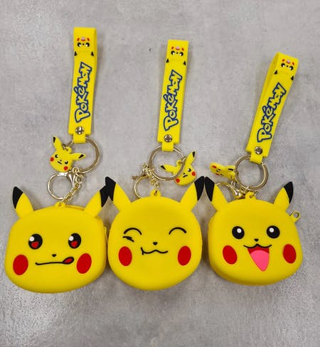 3-i-1 Pokémon Pikachu Nyckelring, Börs och Hänge
