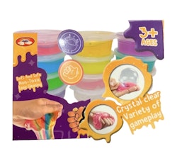 Slime / Putty Kristallklar met Glitter 12-pack