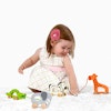 Träelefanten Lilla Lycka en högkvalitativ leksak för utveckling av barn