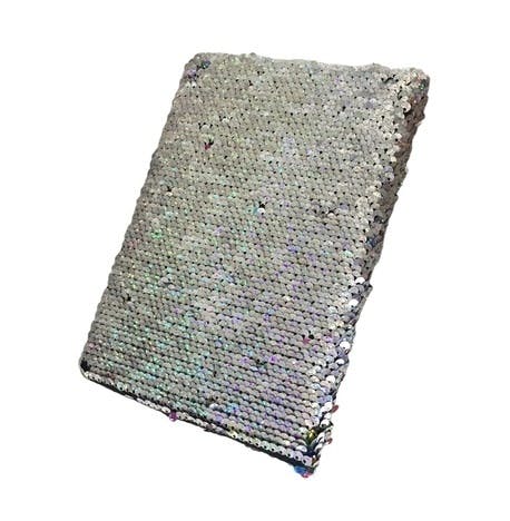 Flerfärgad/Silver Glittrig Regnbågens Anteckningsbok med Paljetter