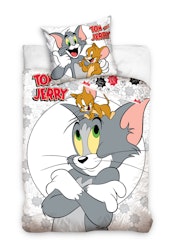 Tom & Jerry Bomull Påslakanset, 150x210 cm