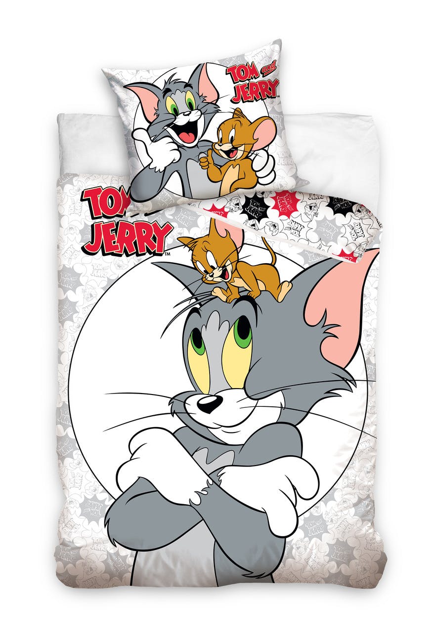 Tom and Jerry Bomull Påslakanset, 150x210 cm