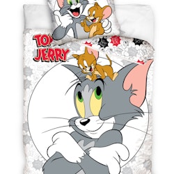 Tom & Jerry Bomull Påslakanset, 150x210 cm