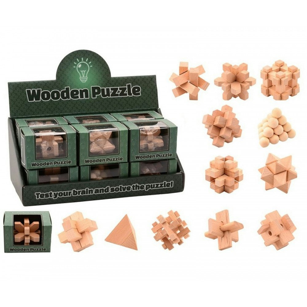 Brainteaser, 3D Cross Träpussel
