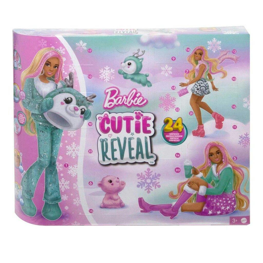 Barbie Cutie Reveal Adventskalender 2023 Från Barbie rosa världen