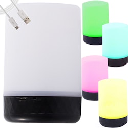 LED nattlampa med RGB-belysning och USB – 8 färger