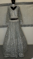 Lehenga ash gray / blue