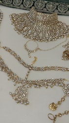 Bridal necklace set gold/sliver