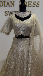 lehenga gold/sliver