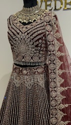 Lehenga maroon