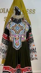 Afghan dress olivgreen