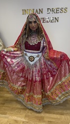 Afghan dress pink