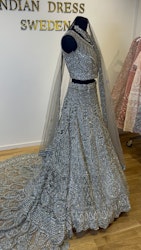 Bridal lehenga Gray