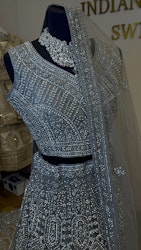 Bridal lehenga Gray