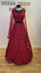 Lehenga cherry red