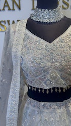 Lehenga white/multi