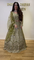 Lehenga light olive color