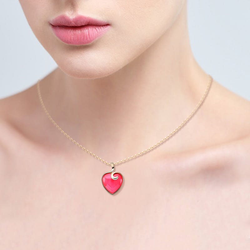 Smyckesset hjärta Örhängen och Halsband