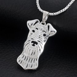 Halsband Hund Welsh Terrier Silverpläterad