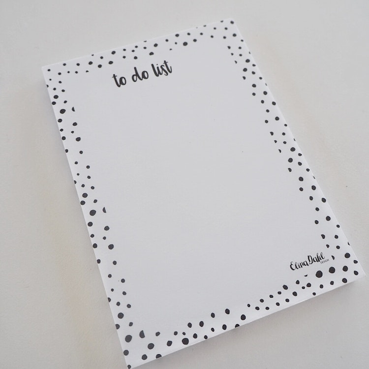 Anteckningsblock To do list Dots Magnet - Elina Dahl