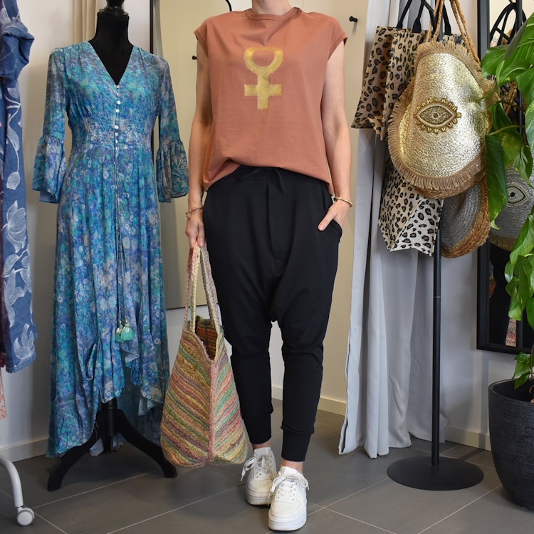 SECOND HAND Baggybyxa ECO Ganesha SVART Storlek S - Santa Ni