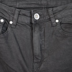 Stretchjeans Shortcut med fransar SVART - 3D Denim