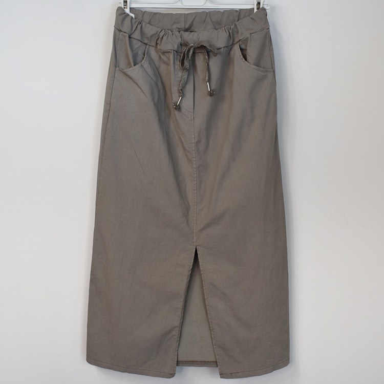 ANDRASORTERING Kjol Lång Stretchig TAUPE