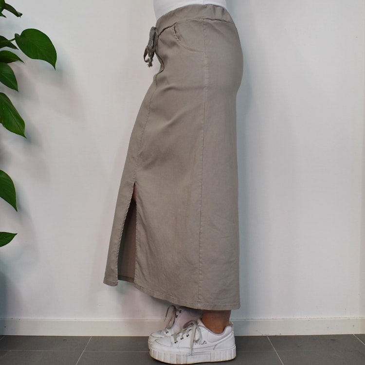 ANDRASORTERING Kjol Lång Stretchig TAUPE