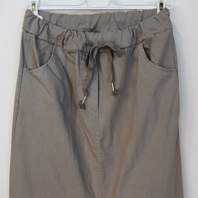 ANDRASORTERING Kjol Lång Stretchig TAUPE