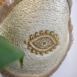 Väska i naturmaterial GULD