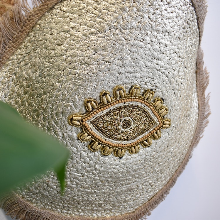 Väska i naturmaterial GULD