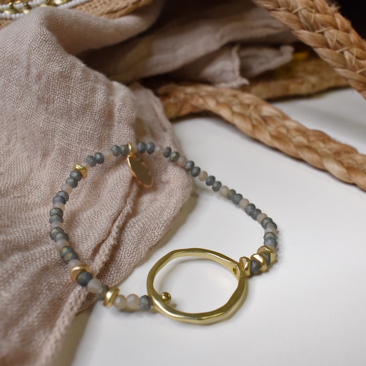 Armband Jennifer BEIGE/GULD - The Moshi