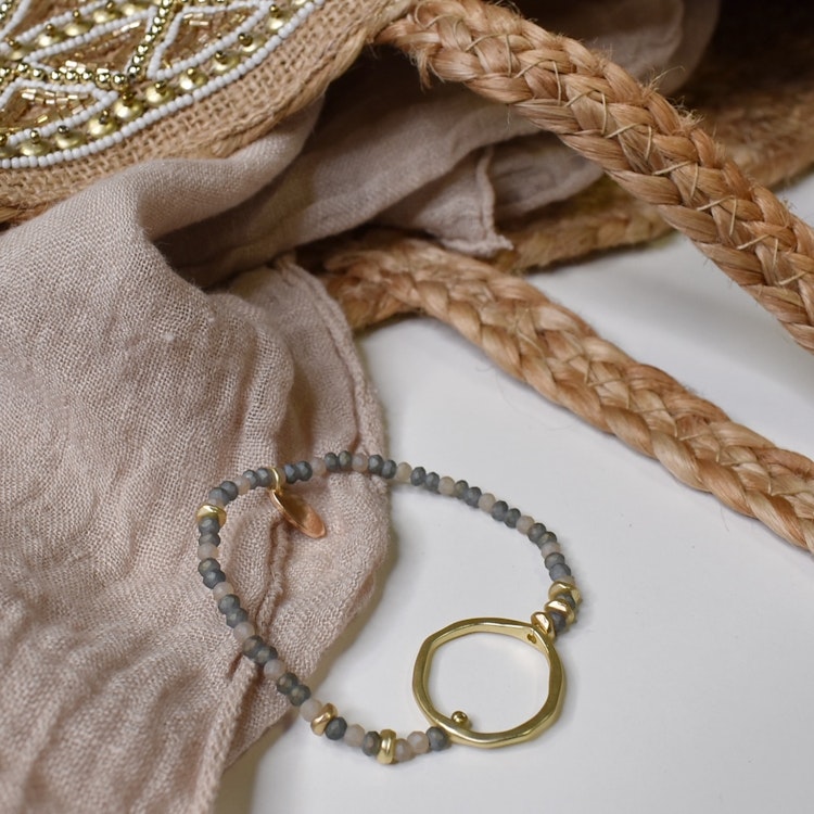 Armband Jennifer BEIGE/GULD - The Moshi