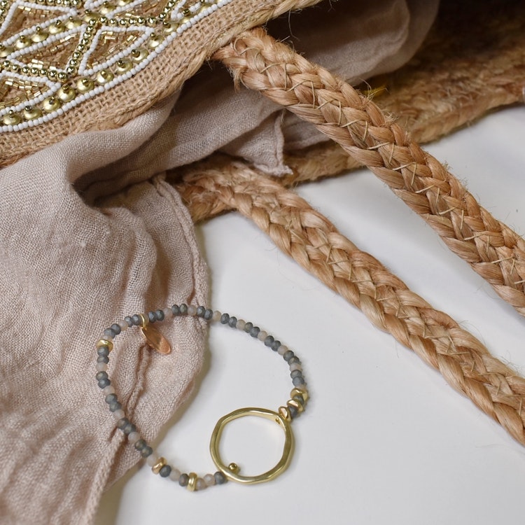 Armband Jennifer BEIGE/GULD - The Moshi