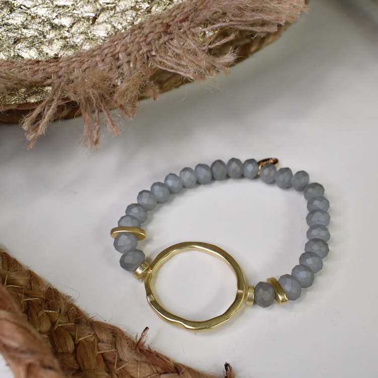 Armband Patricia GRÅ/GULD - The Moshi