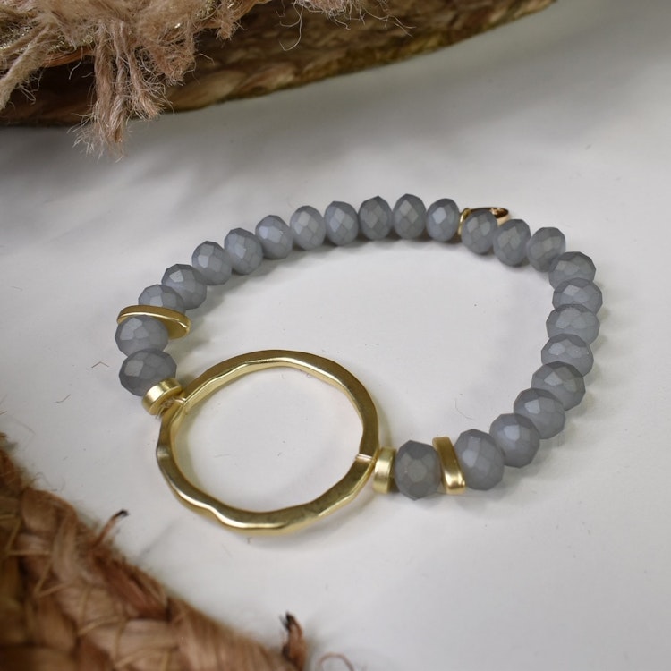 Armband Patricia GRÅ/GULD - The Moshi