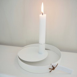 Ljusstake Ringamåla VIT - Storefactory